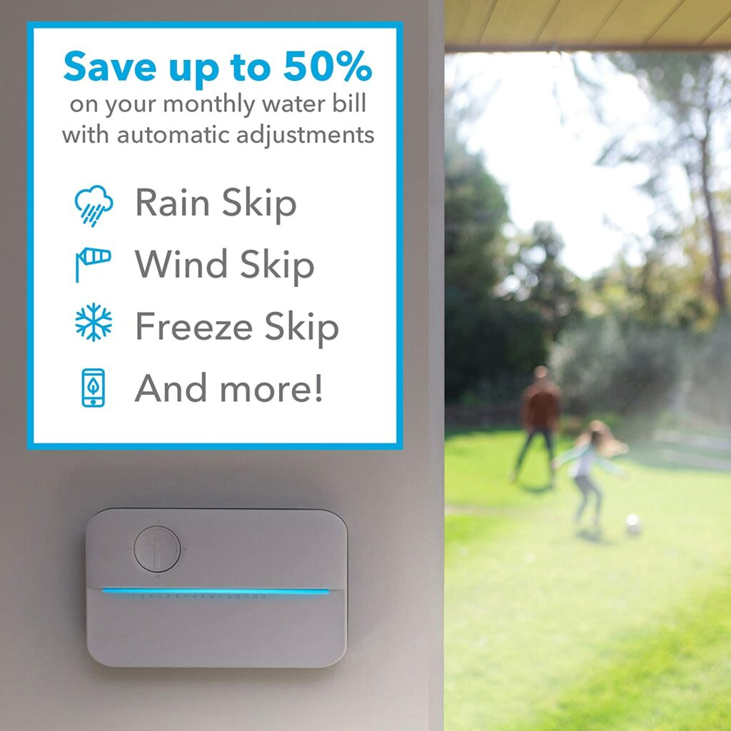 What's Included
Rachio 8-zone 3rd Generation Smart Sprinkler Controller
Power supply with 6-ft cord
Mounting hardware
Quick start guide