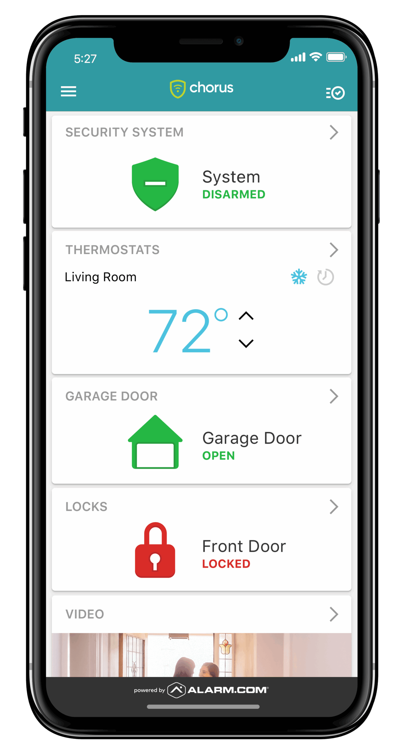 Smart Home Devices on app
